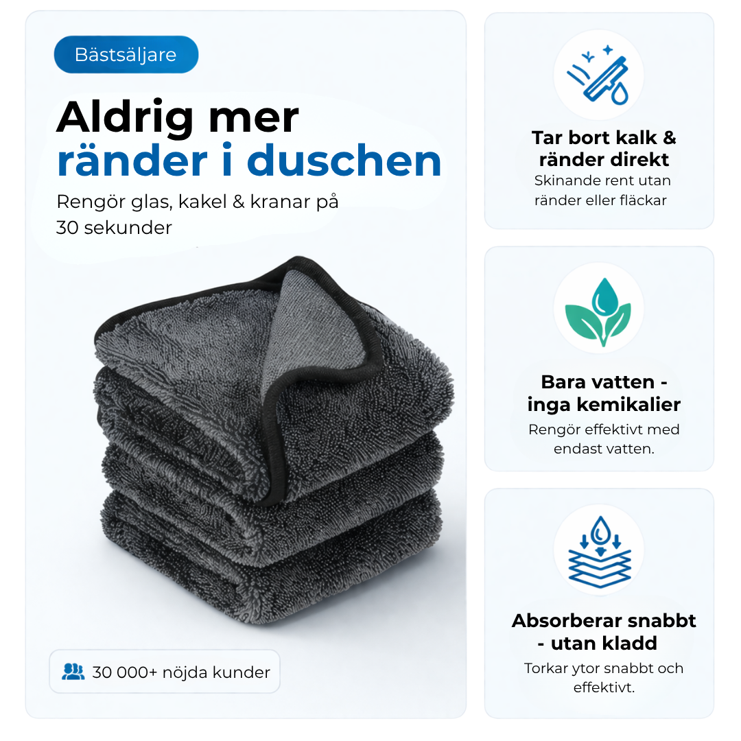 ClearWipe – Aldrig mer ränder i duschen